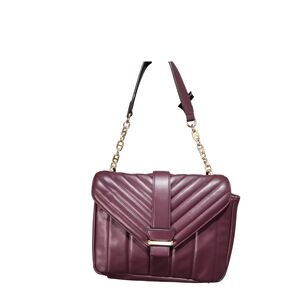 Elegant Purple Quilted Shoulder Bag